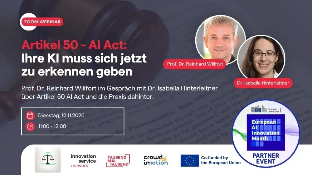 Titelbild: Live Interview Artikel 50 - AI Act
