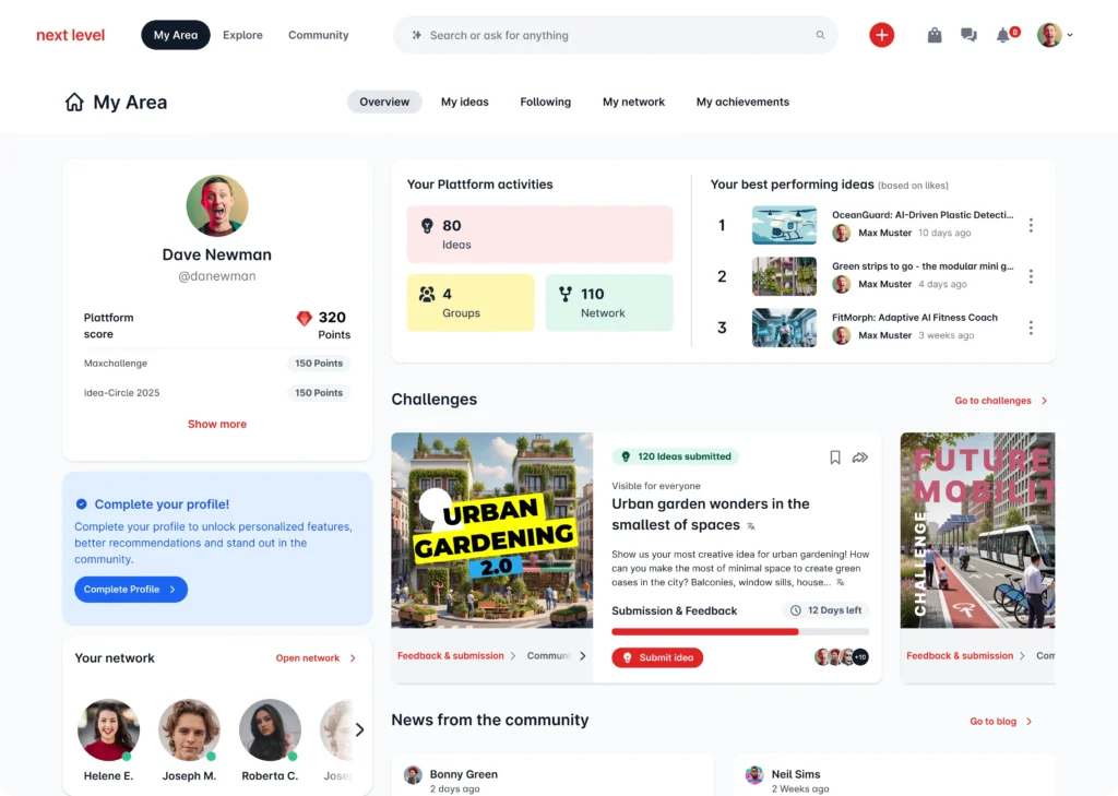 Overview innovation plattform